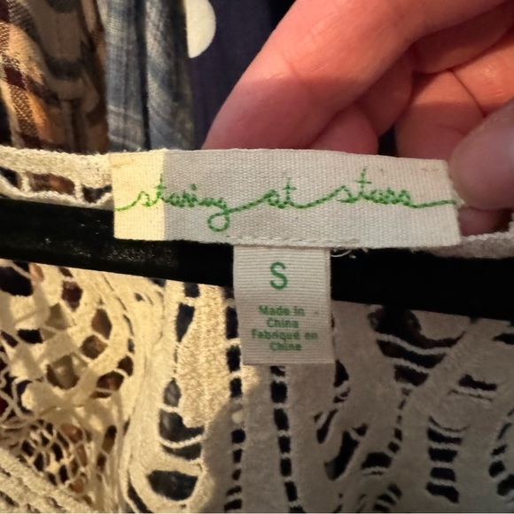 Urban Outfitters Crochet Lace Fringed Cotton Bohemian Beach 70’s vibe tank - Picture 11 of 12